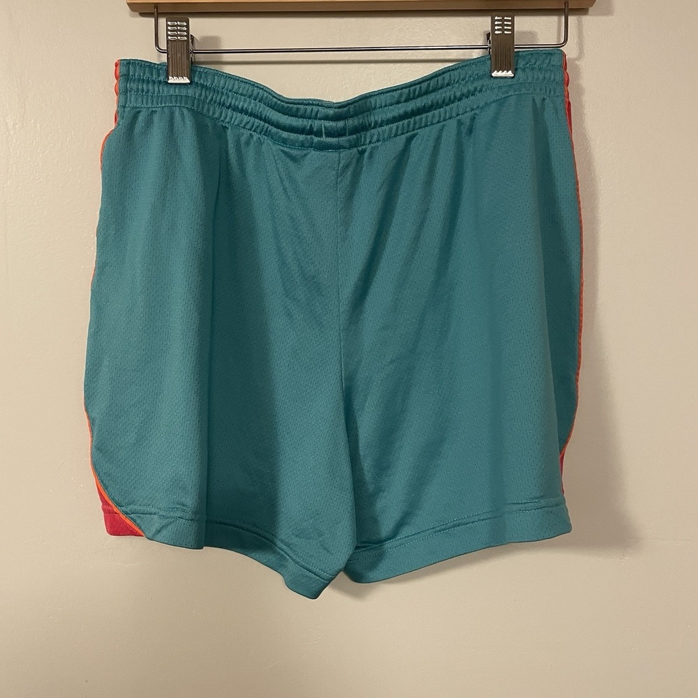 Nike Dri-Fit Women's Running Shorts‎ Sz M Magenta Pink and Aqua/Blue green - Picture 3 of 6
